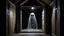 Placeholder: Crea un portal que esté dentro de una cabaña de madera del que esté saliendo un fantasma