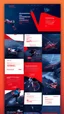 Placeholder: Design a user-friendly and visually appealing landing page for a sport website, prioritizing an intuitive user experience, red colors, power, skii, running, riding a bike, swimming