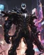 Placeholder: Venom mix with machine in solo leveling shadow artstyle, cyberpunk them, intricate details, highly detailed, high details, detailed portrait, masterpiece,ultra detailed,best quality