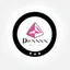 Placeholder: Create a logo for Deniz, a boutique of diamond-inspired dresses, Baby Pink