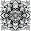 Placeholder: kids coloring page, mandala fully on page, perfectly symmetrical, cartoon style, thick lines, low detail, no shading