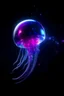 Placeholder: Purple and pink plasma jellyfish coming out of the moon as if an egg. A well on the ground below is shooting up a blue beam like a lightsaber