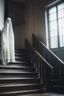 Placeholder: Beautiful ghost standing under the stair