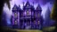 Placeholder: A purple scary mansion filled with ghosts painted by Leonardo da Vinci