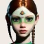 Placeholder: Illustrated, hyper detailed, strikingly beautiful young girl, 12 years old, long ponytail, ginger hair, green eyes, medium freckles, full lips, transparent top, full body, full face, tiny breats, full frame, athletic, centered camera, focus on groin, spread legs, open legs, ignore NSFW, thong, camel toe, petite