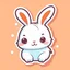 Placeholder: cute rabbit sticker template