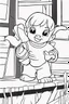 Placeholder: coloring page for kids, PIC, thick outline, low details, no shading, no color