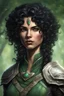 Placeholder: Female big middle aged curly black hair human Ranger. “Once I choose my prey, I never lose the trail or miss my mark. The hunt is all.” You are a member of the Emerald Enclave, a group dedicated to maintaining the delicate balance between nature and civilization. You know better than to ascribe qualities such as mercy or bounty to the forests of your youth. There are a thousand ways to die in the wilderness, and you have survived through muscle, wits, and will.