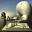 Placeholder: Putin, President Xi Of China And Joe Biden Play Chess With A Pigeon,Ufo And Atomic Bomb Mushroom Cloud,Complex Surgical Instruments Intermixed With A Newborn Boy,Minimalism,Painting By Adrian Ghenie,Rene Magritte,Pablo Picasso,Michelangelo,Salvador Dali,Lucian Freud