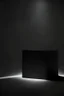 Placeholder: A mockup of a box, rectangular beam shaped, dark background, dark setting, dark studio