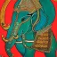 Placeholder: pegan god riding a detailed indian elephant painting