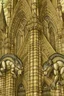 Placeholder: Gargoyles Promt: Art Nouveau Gothic Hyper realistic intricate oil paint detailed pencil sketched Notre Dame gargoyles in the style of Escher, a resin painter