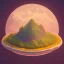 Placeholder: 100mm photo of isometric floating island in the sky, surreal pizza with jewels, intricate, high detail, behance, microworlds smooth, macro sharp focus, centered