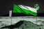 Placeholder: green Chilean flag on the moon