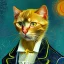 Placeholder: Portrait of a cat by Van Gogh