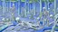 Placeholder: A pale periwinkle graveyard with telekinetic skeletons painted by Roy Lichtenstein