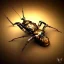 Placeholder: steampunk cybernetic biomechanical robotic bug of death, symmetrical, front facing, 3 d model, very coherent symmetrical artwork, unreal engine realistic render, 8 k, micro detail, gold and steel intricate, elegant, highly detailed, digital painting, artstation, smooth, sharp focus, illustration, artgerm, tomasz alen kopera, wlop