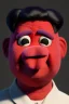 Placeholder: Waist up muppet Portrait, Kim Jong-un as muppet doll, black suit, photo studio, red background, unreal engine 5, concept art, art station, god lights, ray tracing, RTX, lumen lighting, ultra detail, volumetric lighting, 3d.