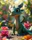 Placeholder: pixar style, volumetric summer garden environment and background, realistic painting of green poisonous baby dragon, looking excited, volumetric lighting, dramatic lighting, detailed digital painting, extreme dense and fine fur, anime, ornate, colour-washed colors, elegant, small minutiae, tiny features, particulars, centered, smooth, sharp focus, renderman gofur render, 8k, uhd, detailed eyes, realistic shaded volumetric lighting, sunlight caustics, backlight, centered camera view