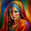 Placeholder: oriental arabic woman portret neoclassism colorfull arabien painting