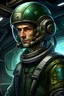 Placeholder: A heroic portrait of an alien zoallan space engineer from the board game Battlestations