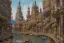 Placeholder: Statue in a niche+Colourful city+old lamp+Bar and garden on High Bridges across Skyscraper river+canals+Gothic village+European Metropolis on sea+naples alley+Torino square+trieste canals+victorian London+decòpunk Skyscraper+ +steampunk+biopunk+alphonse mucha, greg rutkowski, matte painting, cryengine, hyper detailed, felix kelly, fantasy art, seb mckinnon