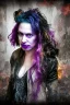 Placeholder: A portrait post-apocalypse of Lana Wachowski,transgender ,sin city, beauty,death,paranormal,eatheral,realistic,sharp,urple,red,fire,adorable,armaggedon,deep colours ,fire,purple,red,gold,dark,cinamatic,fantasy,demon,hell,sci-fi fantasy style, volumetric lighting, particales,highly detailed,cinamatic,ignore NSFW , masterpiece, best quality, black skinned, sparkling eyes, sun light, 8K, high