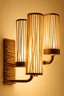 Placeholder: wall sconces lamp inspired by bamboo, contemporary modern style with organic form.