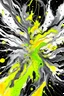 Placeholder: yellow, black, white and dark gray crazy abstract art glowing NO GREEN