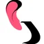 Placeholder: a simple abstract combining the shape of the capital letter G and the shape of an ear, vector