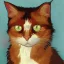 Placeholder: Portrait of a cat by Van Gogh