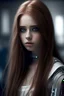 Placeholder: Beautiful girl, robot neiro, photography, long hair, realistic, realistic style