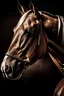 Placeholder: Une image artistique dans laquelle un cheval recouvre la tête d'un footballeur