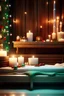 Placeholder: affiche pour massage et spa détente, thème de noël, haute résolution, 4k ,