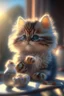 Placeholder: A very cute fuzzy furry chibi cat eating Nikon D850 highly detailed digital painting elegant Award winning photography intricate 4k very attractive beautiful fantastic view 4K 3D crisp quality Unreal Engine hdr cinematic postprocessing acrylic art in sunshine