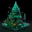 Placeholder: Ai NFT 3D sculpture glass artwork , the sacred pixel glass 3D NFT, Christmas tree wonderland, pixel glass Christmas trees, Pixel Witch new age cyber treasure seeker, discovering the treasure , designed by Salvador Dali, let’s get weird it’s Wednesday, view inside the mind, It sits right in my head, space travel ( the time frame, interstellar, with this thing called imagination) glass, orb, metal and iridescent glass temples, ❄️🎄✨🪐🎄❄️🌎❄️🔭, mountain,