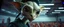 Placeholder: airbrush and pen outline, extreme close up on cheeky fluffy weasel goblin alien military prison guard news anchor elf family scumbag in the style of Escher and Giger and Fallout 4, pinhole cam, airbrush 3d rendering, on tv screen:A five-second cinematic single take in a clean industrial presentation hall.
