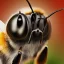 Placeholder: A close-up of a Bee on a pedal, Macro lens, highly detailed