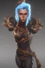 Placeholder: metallic war-forged woman