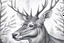 Placeholder: Deer gracefully roam the forest wearing their antlers like crowns of nobility. It’s a mesmerizing experience to spot a deer. - Pencil drawing.