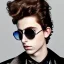 Placeholder: Timothée Chalamet willy wonka, sunglasses, black top hat, mask