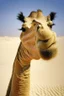 Placeholder: camel with deformed face of a man