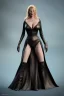 Placeholder: Kim Basinger in black leather gown, evil,energetic, villain, busty, cleavage, curvy, angry, happy, stern look. character design by cory loftis, fenghua zhong, ryohei hase, ismail inceoglu and ruan jia. unreal engine 5, artistic lighting, highly detailed, photorealistic, fantasy