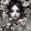 Placeholder: Black flowers and beautiful girl ultra-realistic, highly detailed, masterpiece, delicate detailed, sharp focus, insanely detailed, fantasy art, intricate detailed, elegant, fog, Special Lighting, Vibrant, color Scheme, forest, unreal engine 5, trending on artstation, CLAMP style