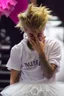 Placeholder: justin bieber crying and wearing a tutu