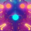 Placeholder: A beautiful portrait of a cyborg spider wite neon color scheme, high key lighting, volumetric light high details psychedelic background