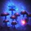 Placeholder: Spherical Frost metal magic armoured lightning Mycelium MUSHROOMS stars galaxy SPACE lANDSCAPE BURNING IN BLUE FLAMES hellfire abyss math chaos blob