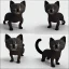 Placeholder: Un chien chat hybride, modélisme 3d, très détaillé