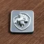 Placeholder: peugeot metal lion logo square badge