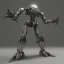 Placeholder: Mecha with metal spider legs his hands are machine guns.